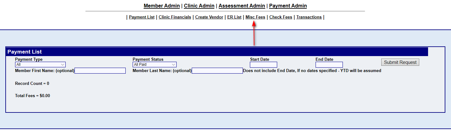Viewing and Managing Miscellaneous Fees